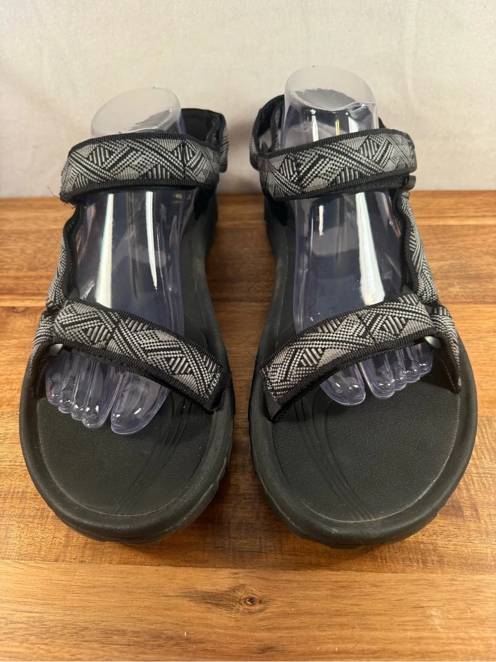 TEVA Men's Hurricane XLT3 Black/Gray/White Adjustable Sandals Size 10